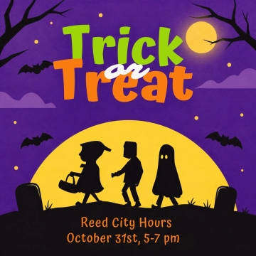 Reed City Trick or Treating Oct 31st 5-7 pm
